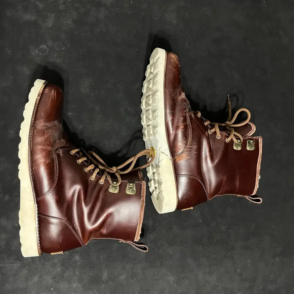 Shearling Sheep Leather Vibram Boots Vintage UGG Waterproof Men Size 11 Lace Up